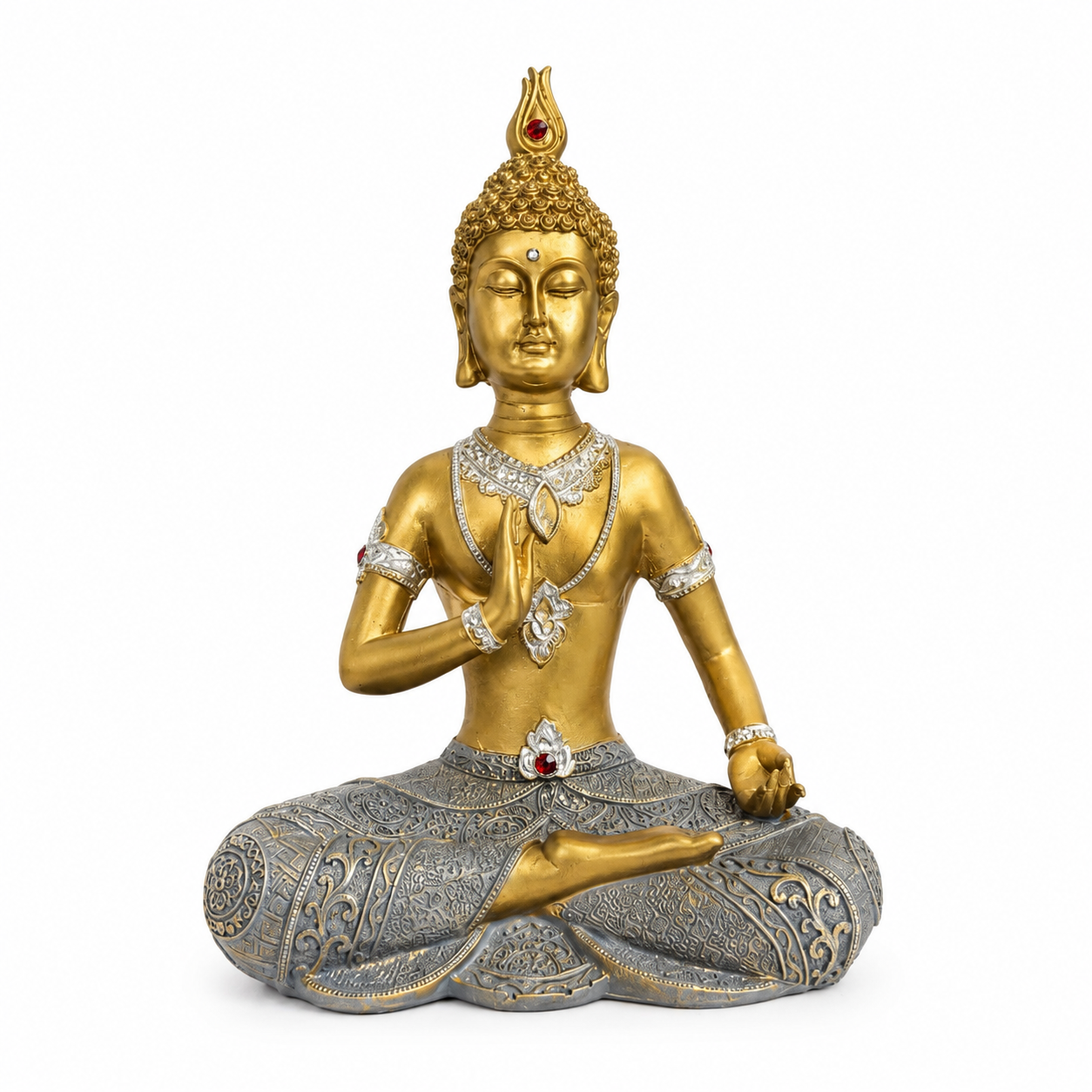 Golden Buddha Meditating Statue