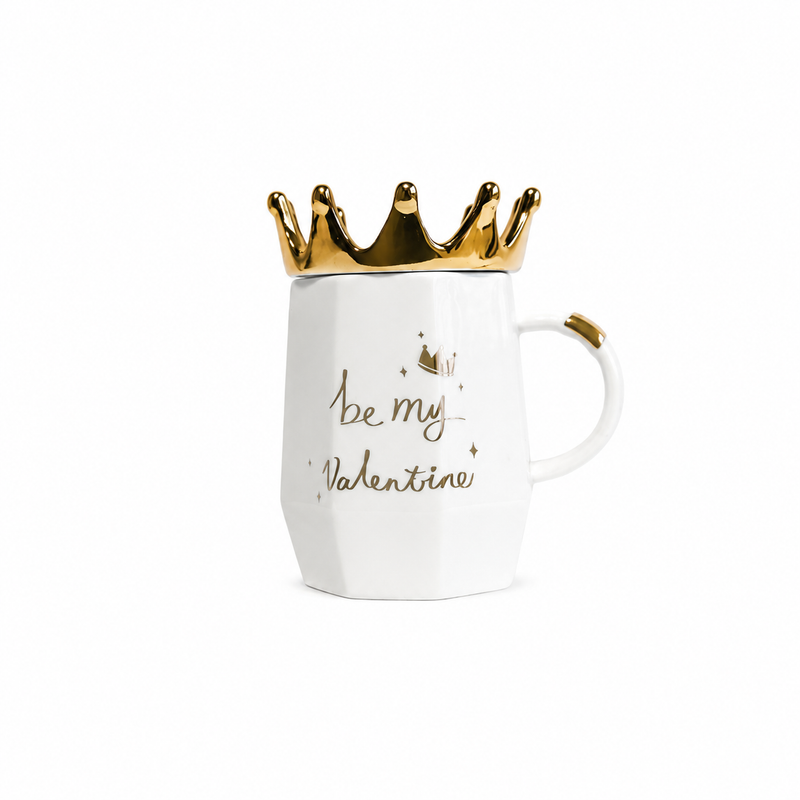 Crown Lid Ceramic Mug