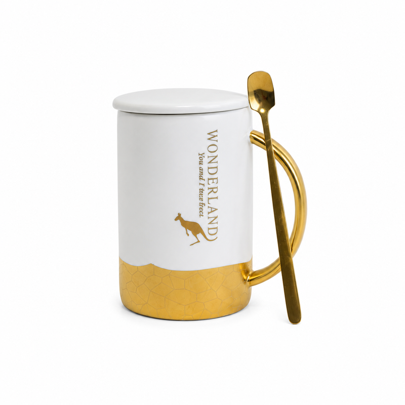 White & Gold Ceramic Mug
