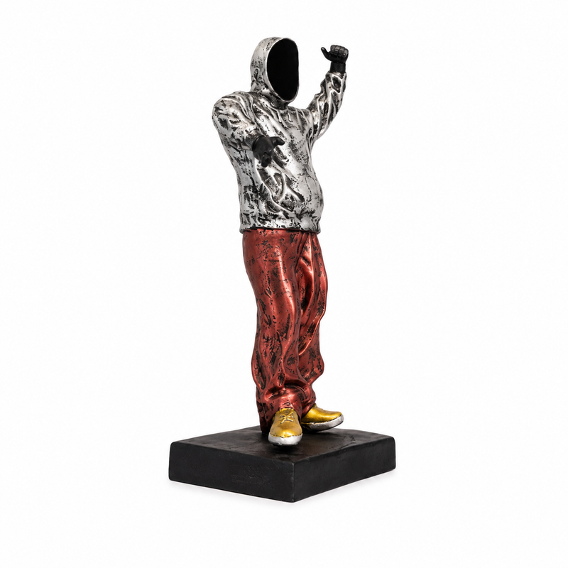 Modern Hooded Figure Sculpture