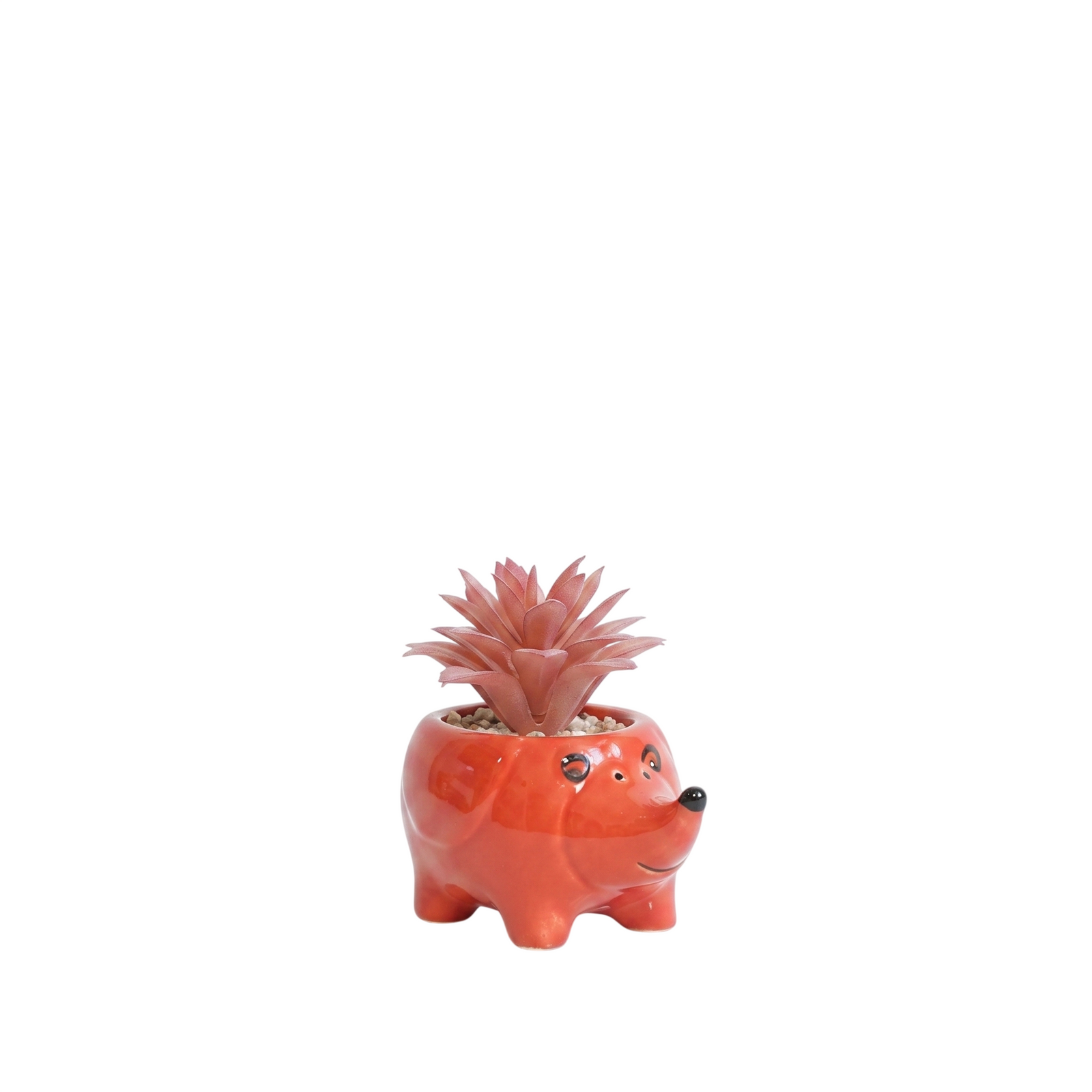 Mini Ceramic Animal Succulent Pot with Faux Plant