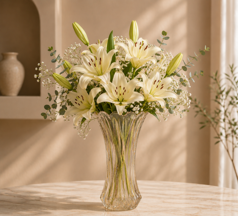 Imported Glass Flower Vase