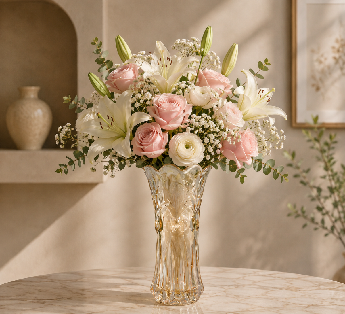 Imported Glass Flower Vase