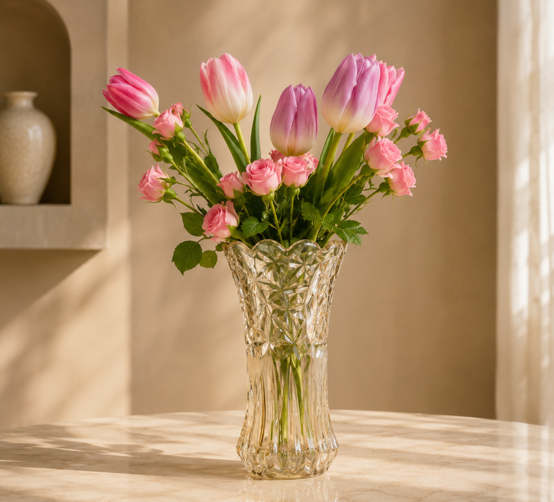 Imported Glass Flower Vase